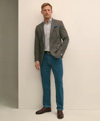 Classic Fit Cotton Wool Blend Knit Houndstooth Sport Coat