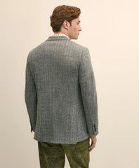 Classic Fit Herringbone Knit Sport Coat in Wool-Cotton