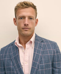 Classic Fit Linen-Silk-Cotton Check 1818 Sport Coat