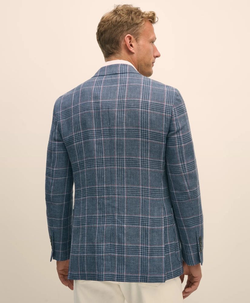Classic Fit Linen-Silk-Cotton Check 1818 Sport Coat