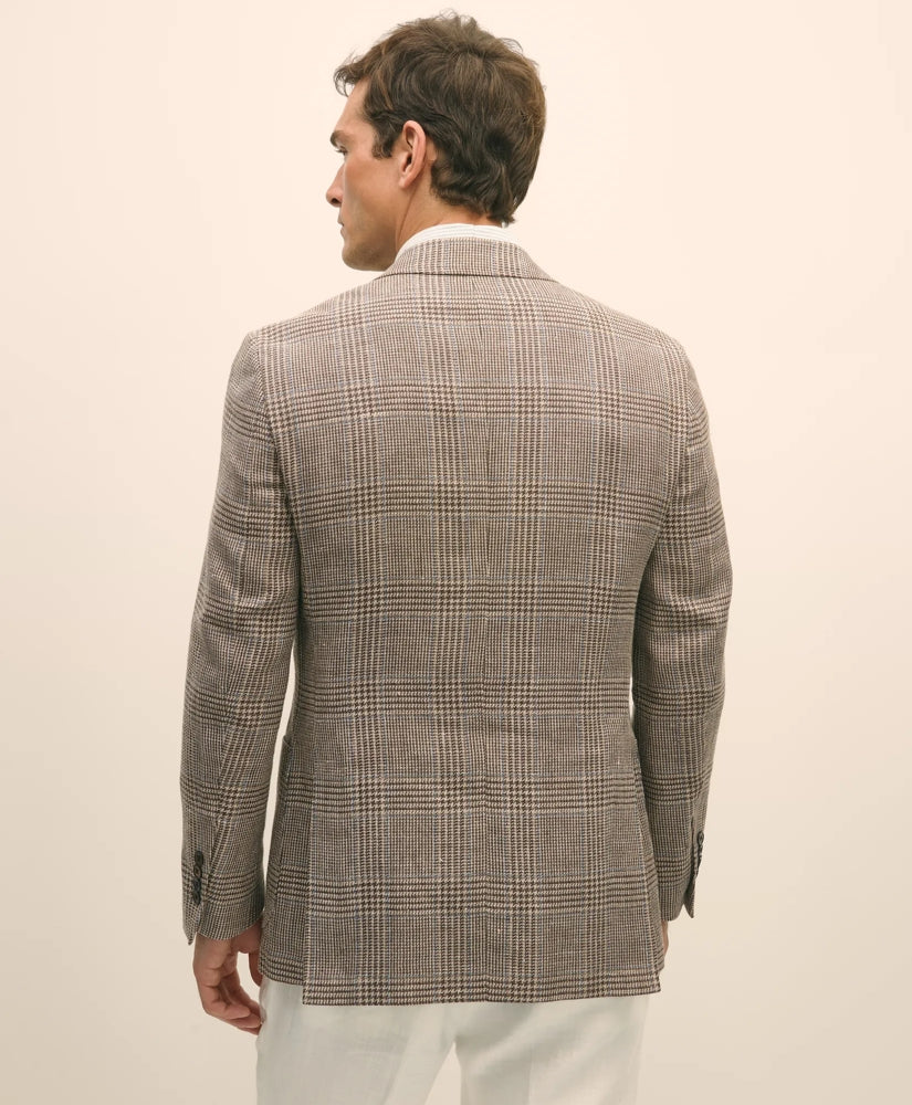 Classic Fit Linen-Silk-Cotton Check 1818 Sport Coat