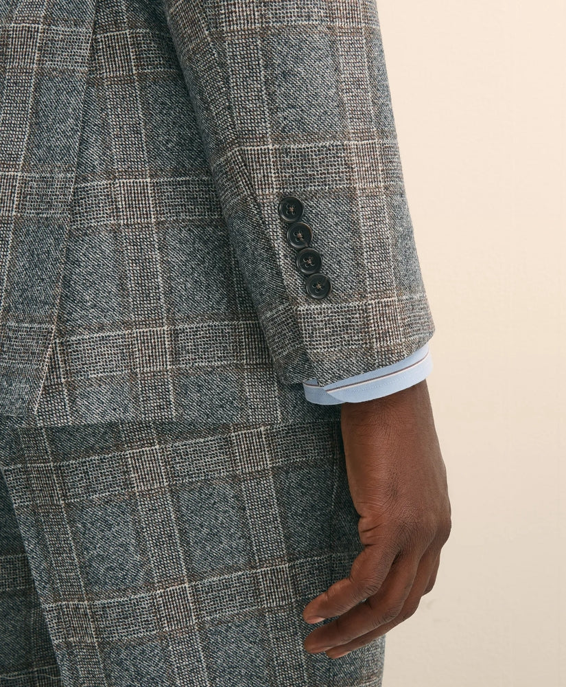 Classic Fit Saxon Wool Bold Check 1818 Suit