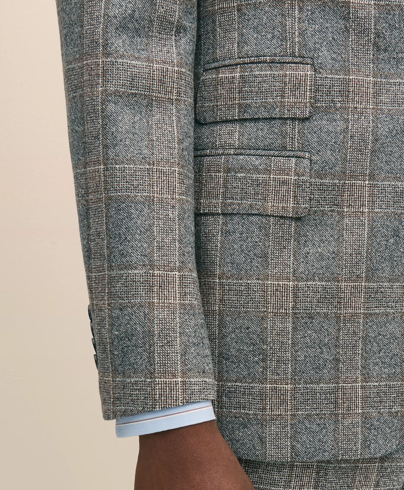 Classic Fit Saxon Wool Bold Check 1818 Suit