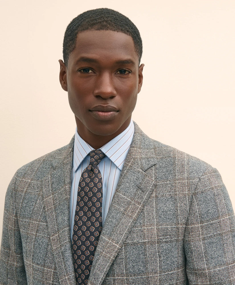 Classic Fit Saxon Wool Bold Check 1818 Suit