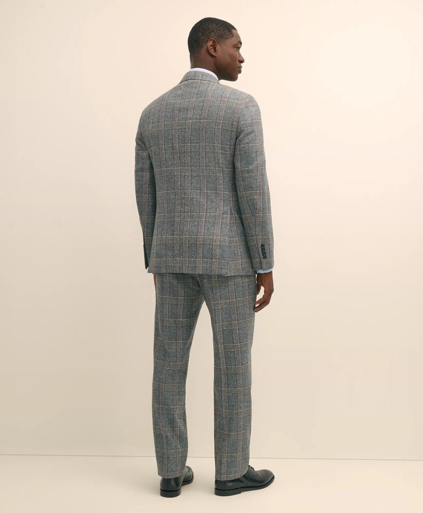 Classic Fit Saxon Wool Bold Check 1818 Suit
