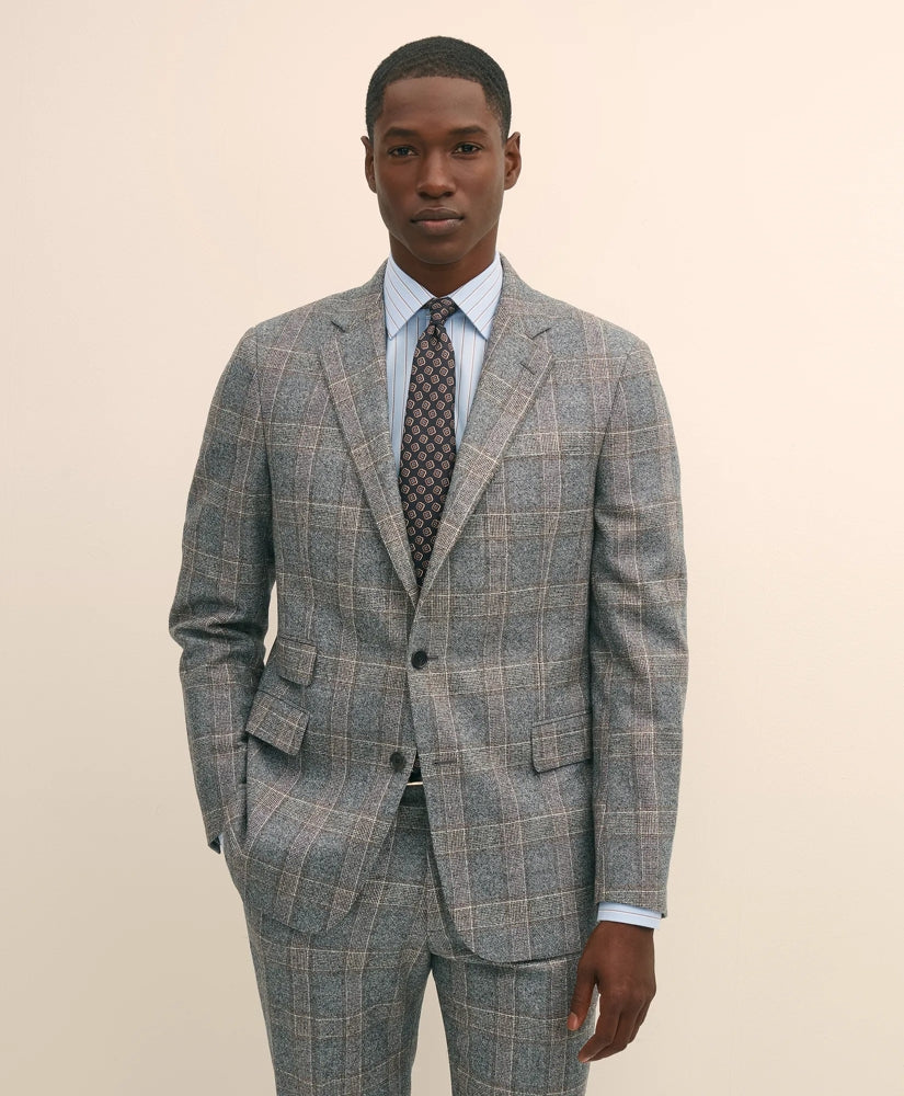 Classic Fit Saxon Wool Bold Check 1818 Suit