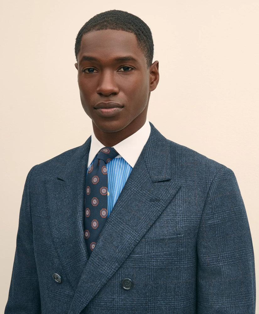 Classic Fit Saxon Wool Bold Overcheck 1818 Suit