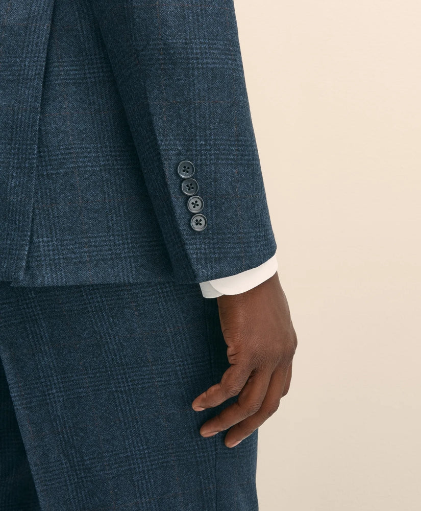 Classic Fit Saxon Wool Bold Overcheck 1818 Suit