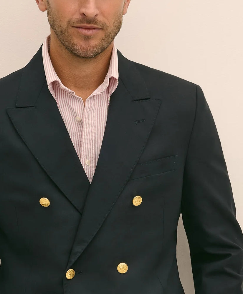 Classic Fit Stretch Wool Double-Breasted 1818 Blazer