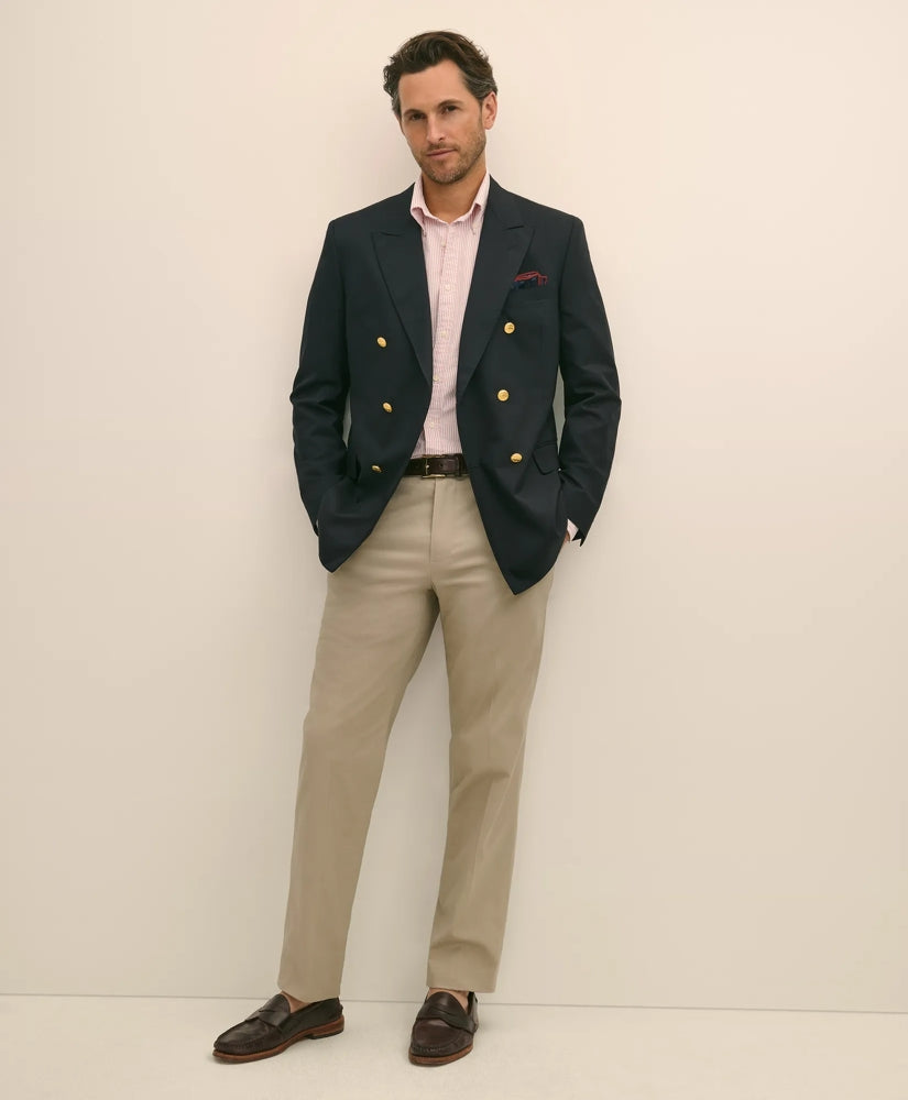 Classic Fit Stretch Wool Double-Breasted 1818 Blazer