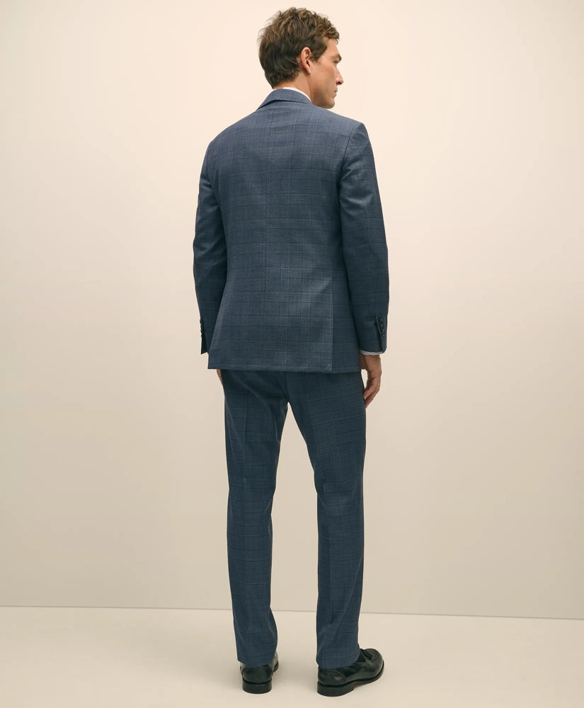 Classic Fit Wool Blue Check 1818 Suit