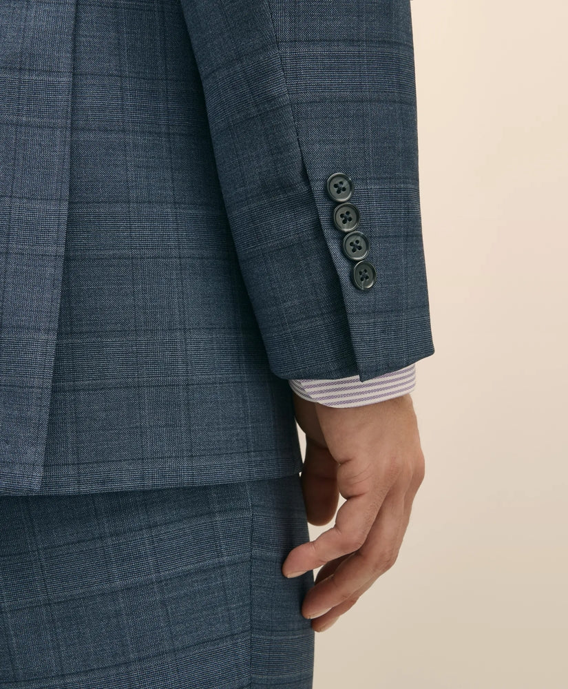 Classic Fit Wool Blue Check 1818 Suit