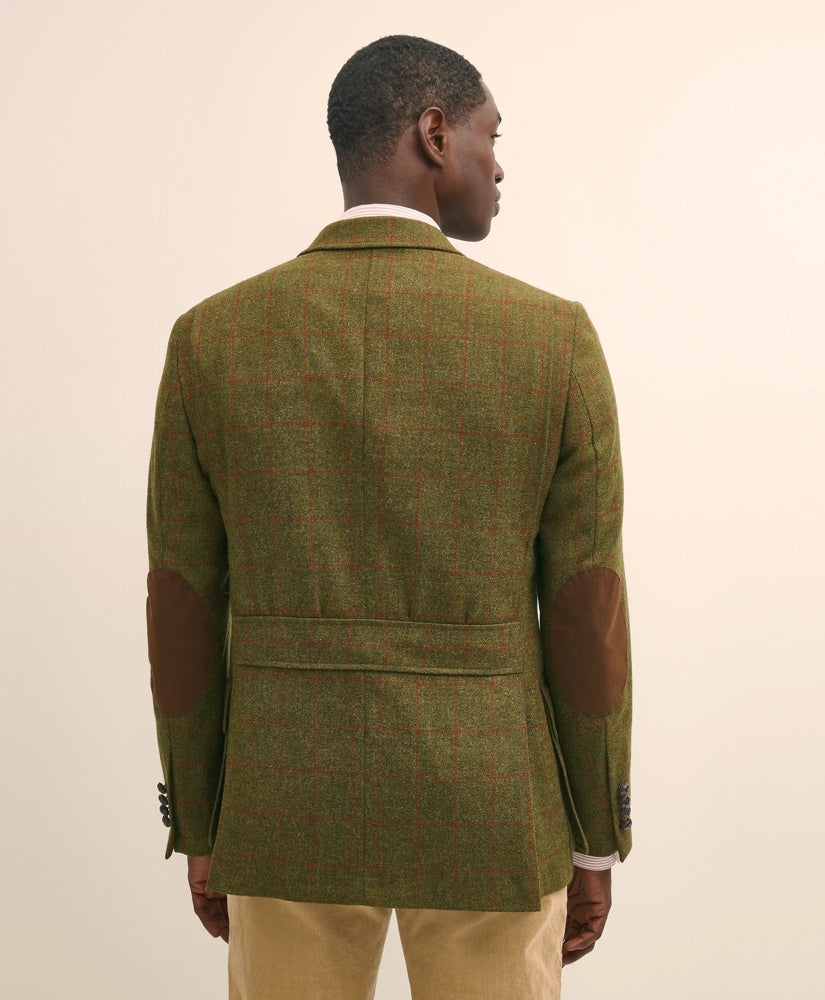Classic Fit Wool-Cashmere Tweed Windowpane 1818 Sport Coat