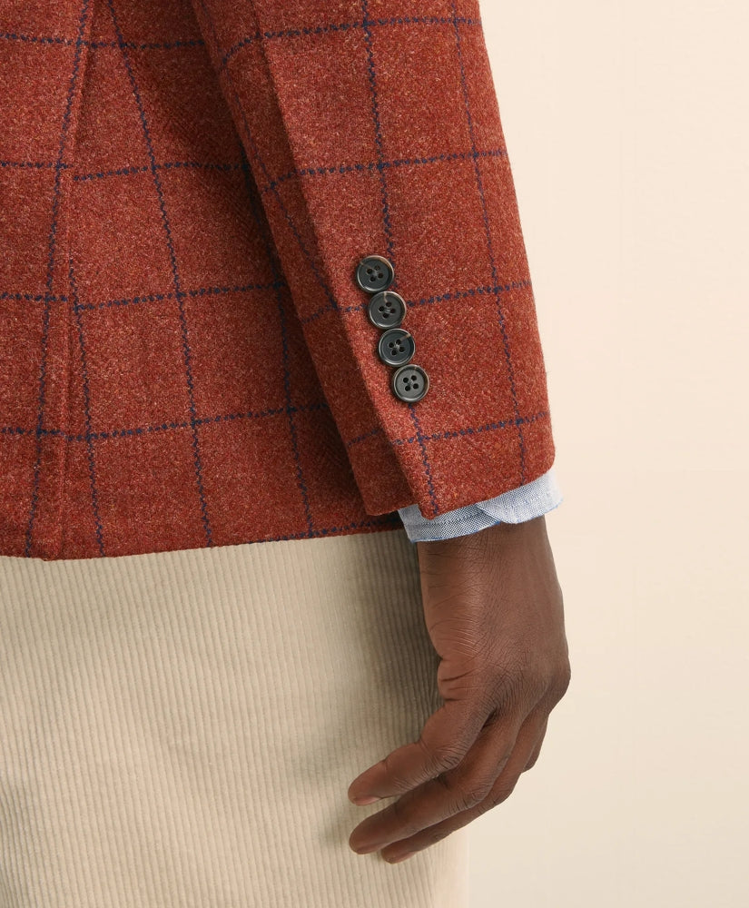 Classic Fit Wool-Cashmere Tweed Windowpane 1818 Sport Coat