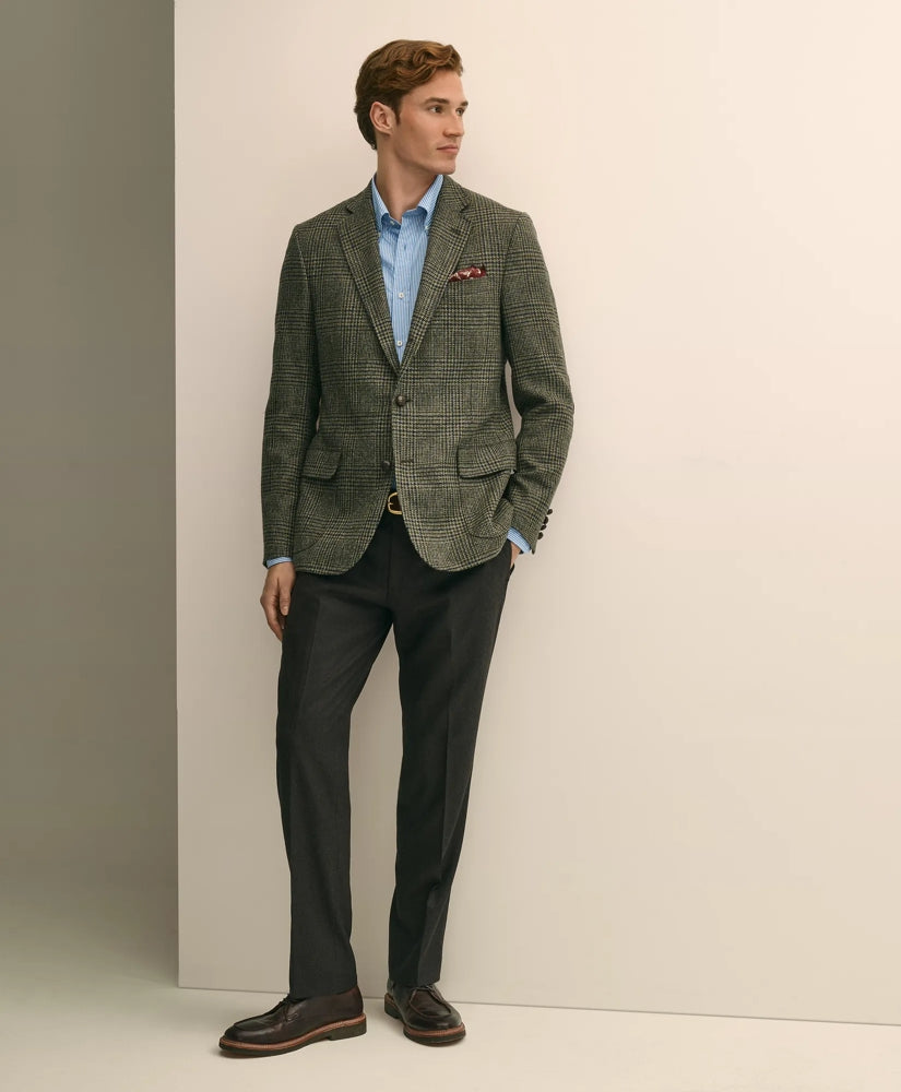 Classic Fit Wool-Cotton Tweed Check 1818 Sport Coat