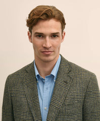 Classic Fit Wool-Cotton Tweed Check 1818 Sport Coat