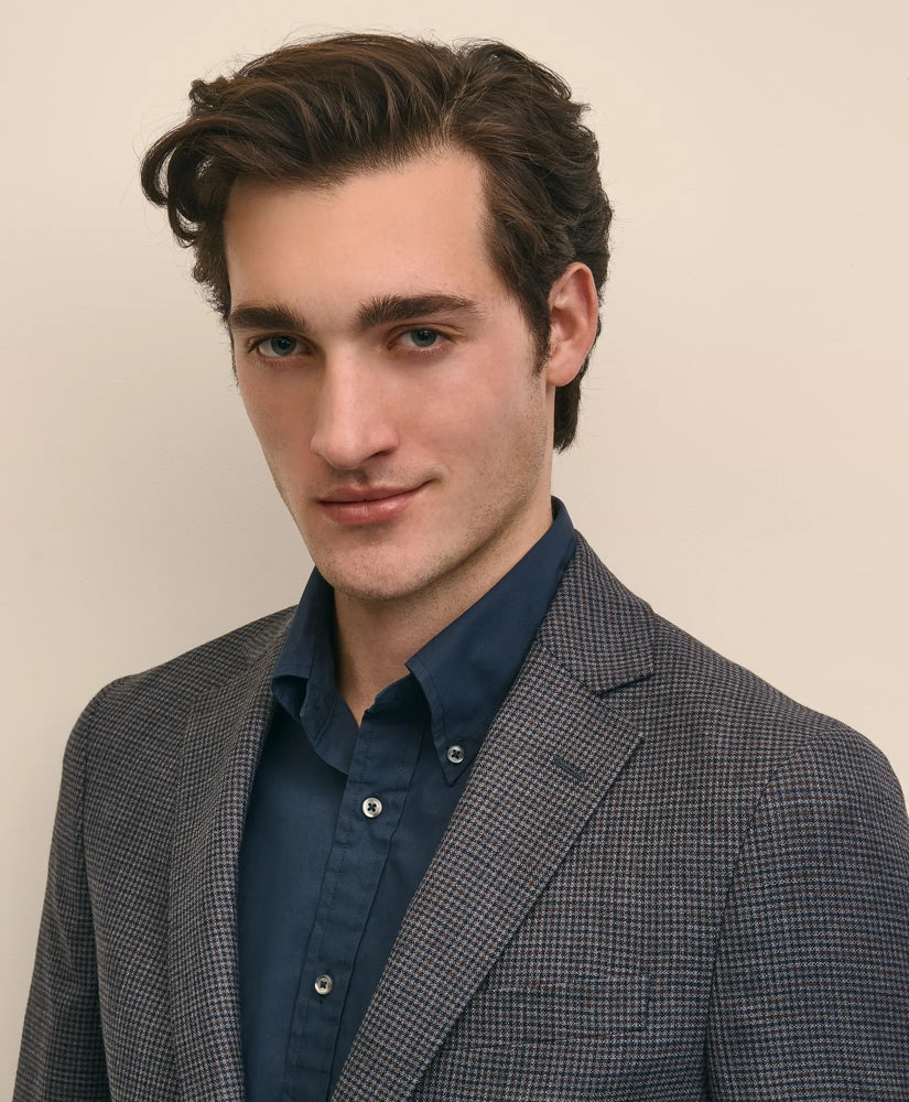 Classic Fit Wool Hopsack Gingham Sport Coat