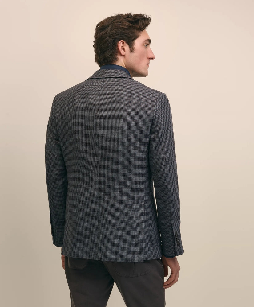 Classic Fit Wool Hopsack Gingham Sport Coat