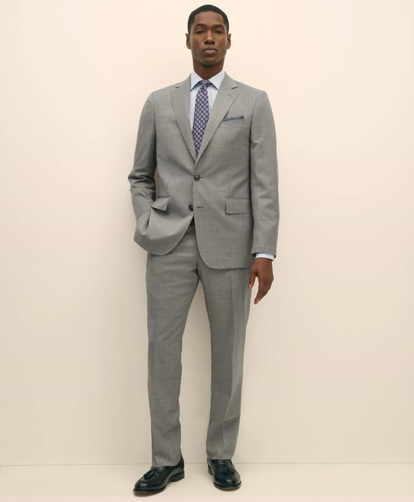Classic Fit Wool Mini Houndstooth 1818 Suit