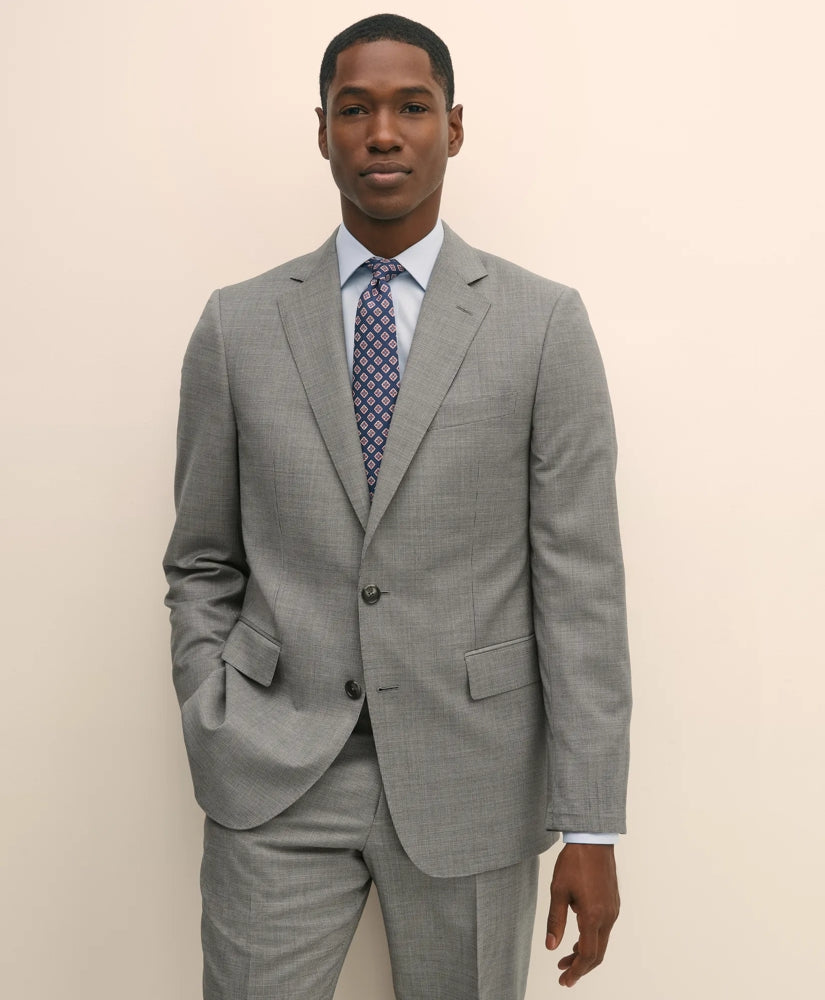 Classic Fit Wool Mini Houndstooth 1818 Suit