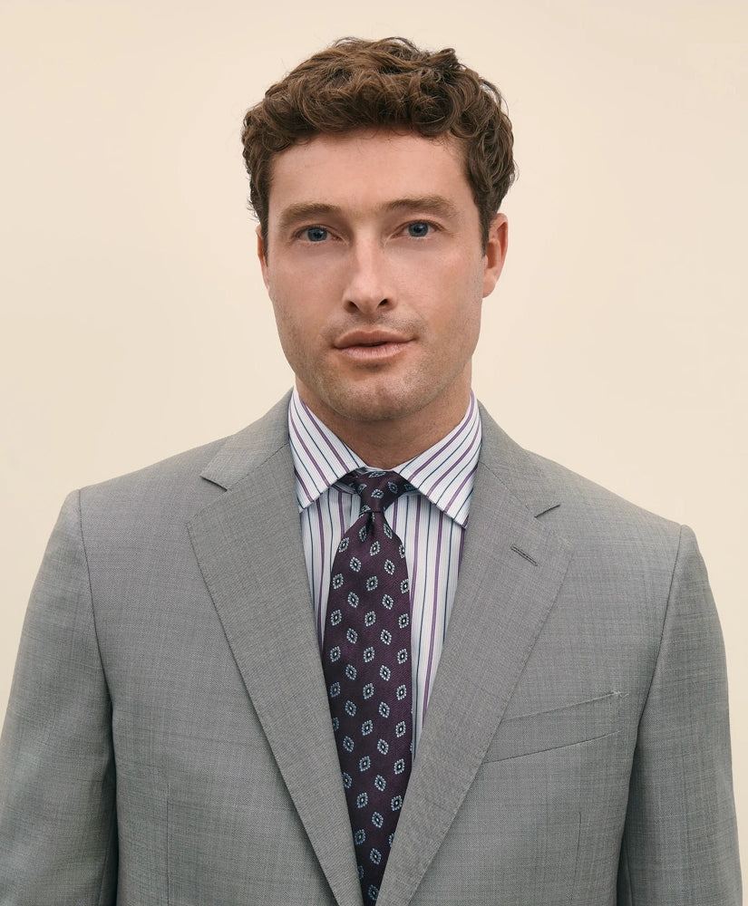 Classic Fit Wool Sharkskin 1818 Suit