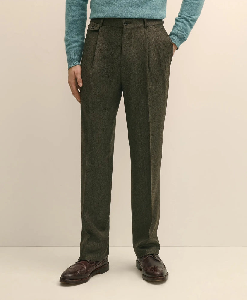 Classic Fit Wool Twill Dress Pants
