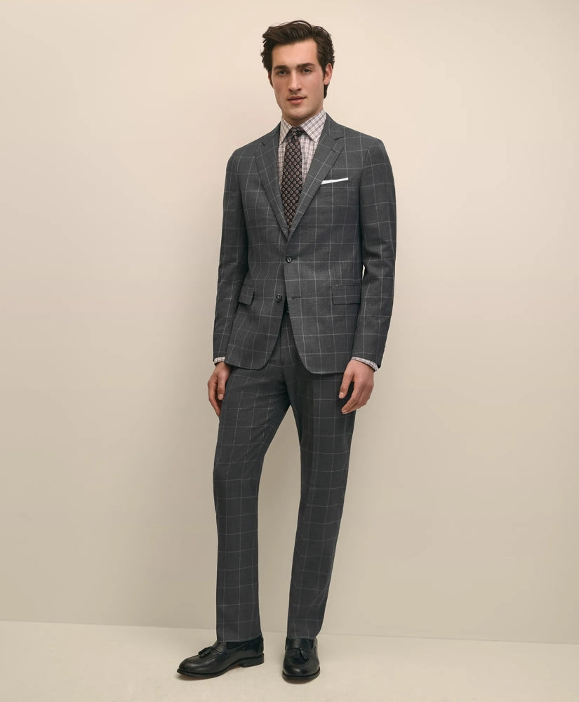 Classic Fit Wool Windowpane 1818 Suit