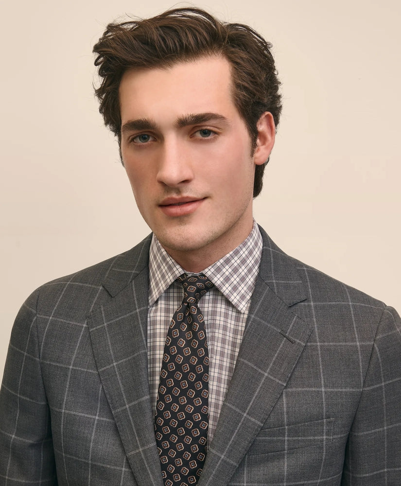 Classic Fit Wool Windowpane 1818 Suit