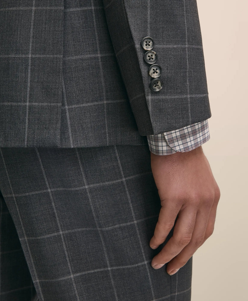 Classic Fit Wool Windowpane 1818 Suit