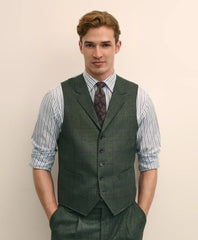 Classic Fit Wool Windowpane Suit Vest