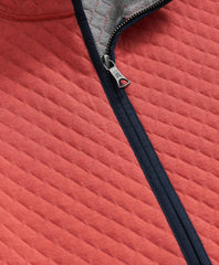 Cotton-Blend Diamond-Quilted Full-Zip Vest