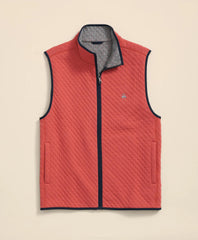 Cotton-Blend Diamond-Quilted Full-Zip Vest