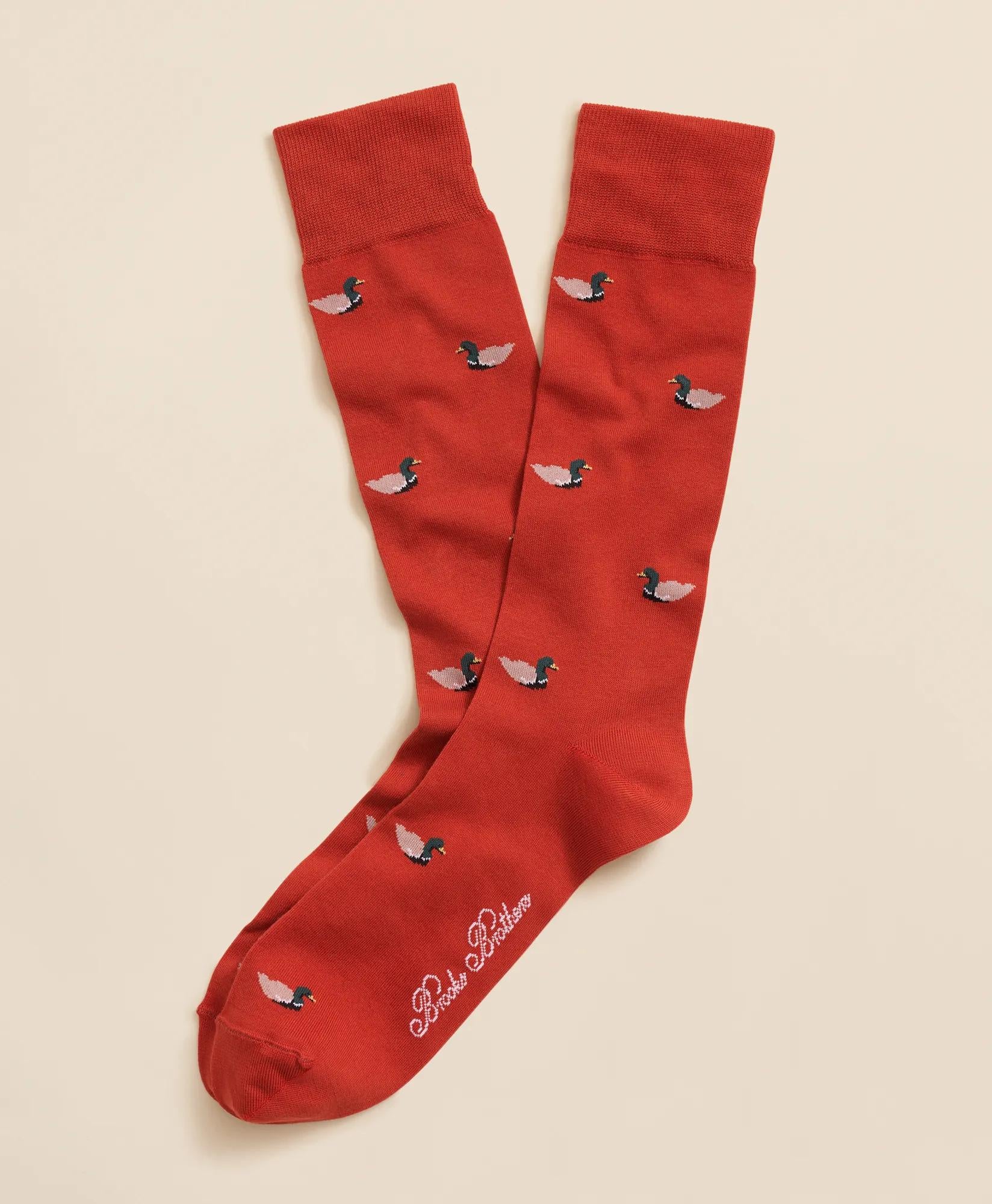 Cotton-Blend Mallard Socks