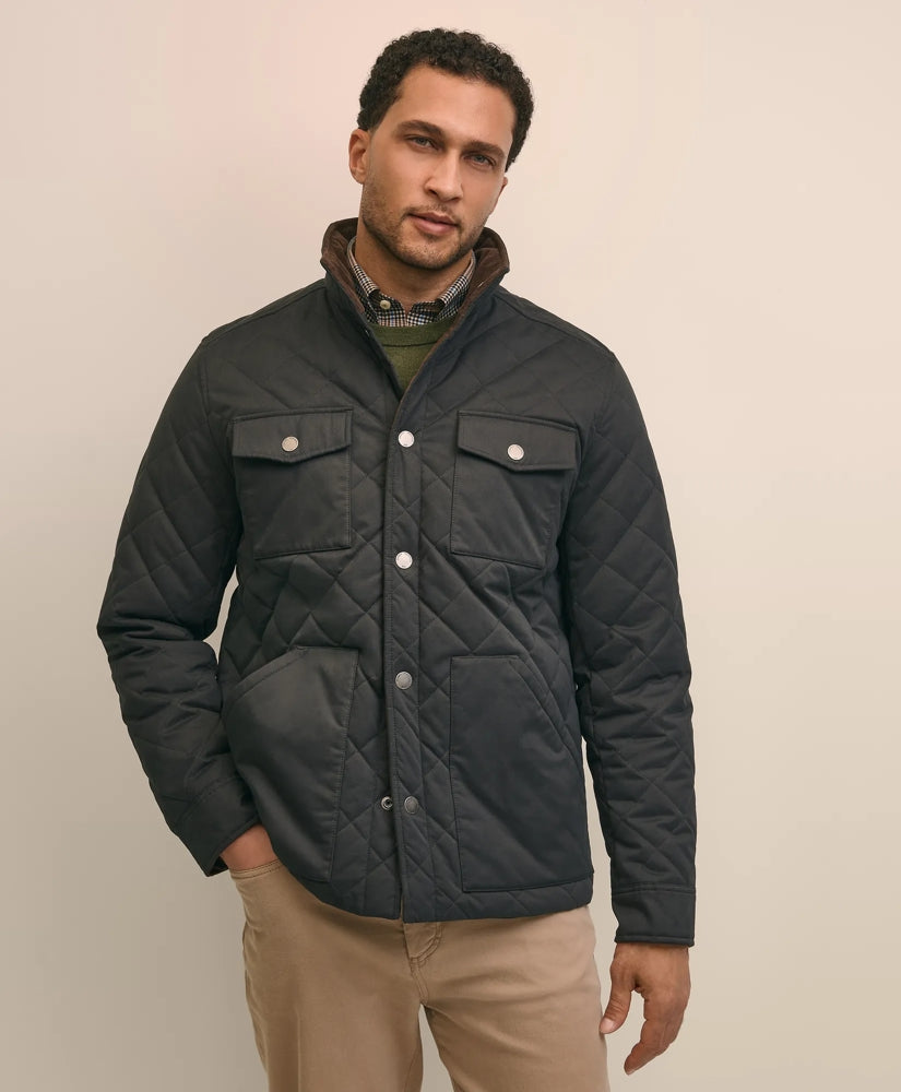 Big & Tall Cotton Blend Quilted Shirt Jacket