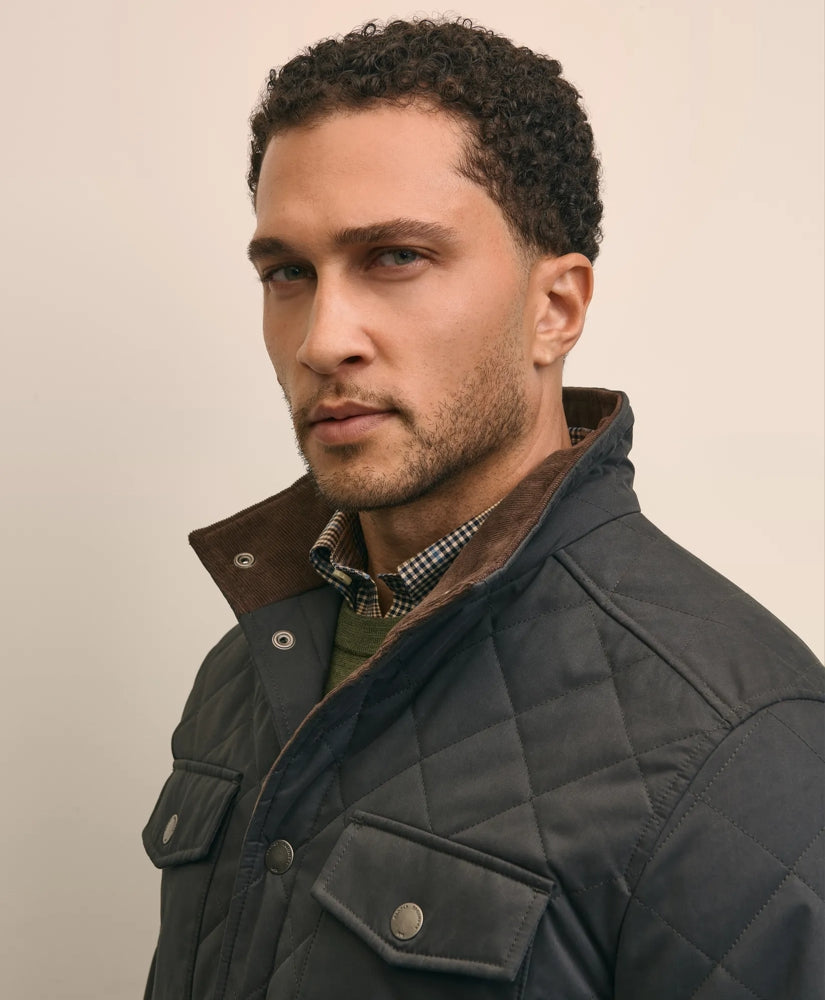 Big & Tall Cotton Blend Quilted Shirt Jacket