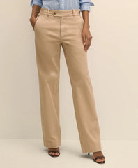 Cotton Blend Relaxed Chino Pants