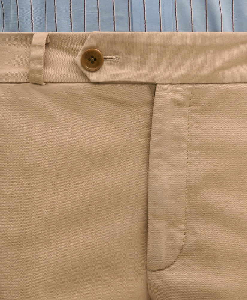 Cotton Blend Relaxed Chino Pants