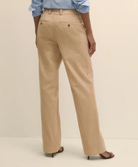 Cotton Blend Relaxed Chino Pants