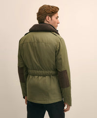 Cotton Field Jacket With Removable Shearling Collar