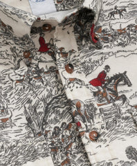 Cotton Flannel Archive Equestrian Print Sport Shirt
