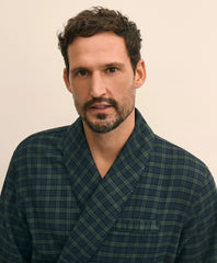 Cotton Flannel Tartan Robe