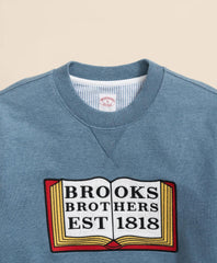 Cotton French Terry Embroidered Book Sweatshirt