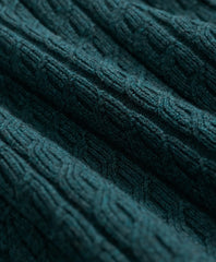 Cotton Mini-Cable Polo Cardigan
