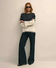 Cotton Oversized Mariner Stripe Sweater