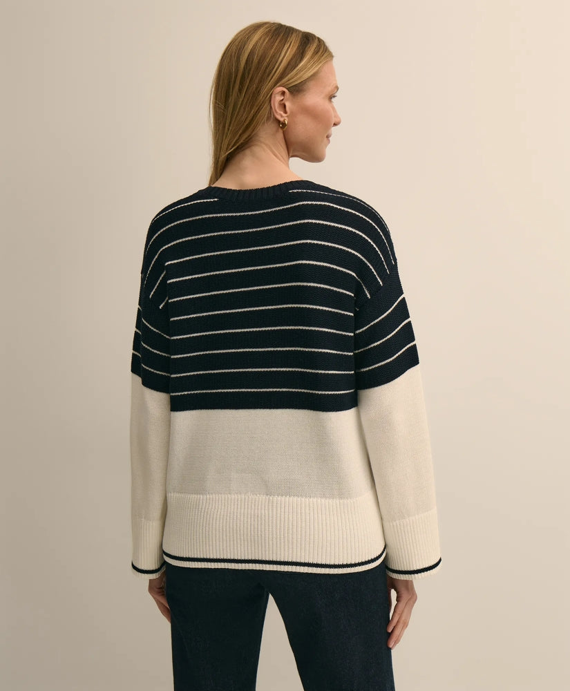 Cotton Oversized Mariner Stripe Sweater