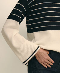 Cotton Oversized Mariner Stripe Sweater