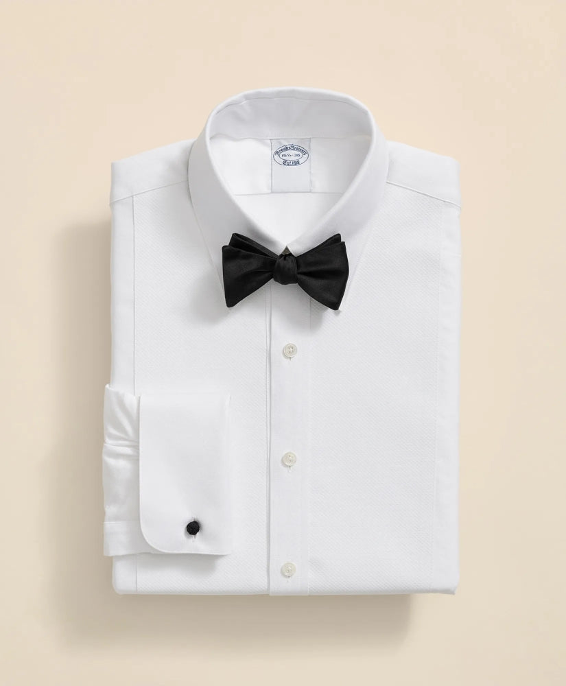 Cotton Oxford Button-Down Collar, Pique Bib Tuxedo Shirt