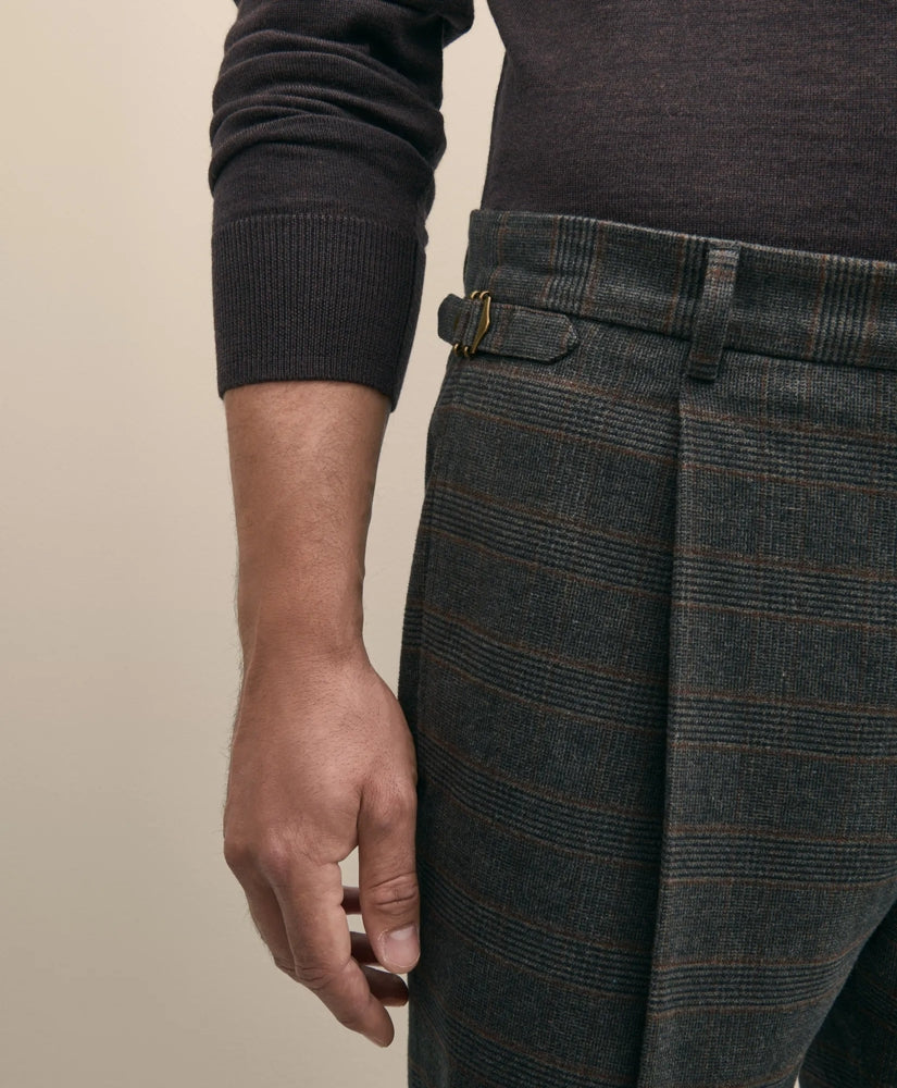 Cotton Pleated Side-Tab Chino