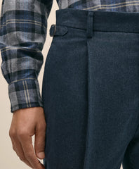 Cotton Pleated Side-Tab Chino