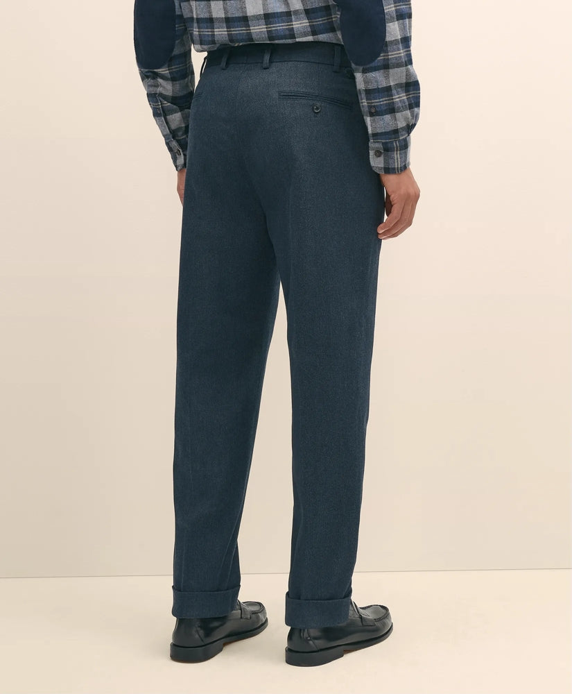 Cotton Pleated Side-Tab Chino